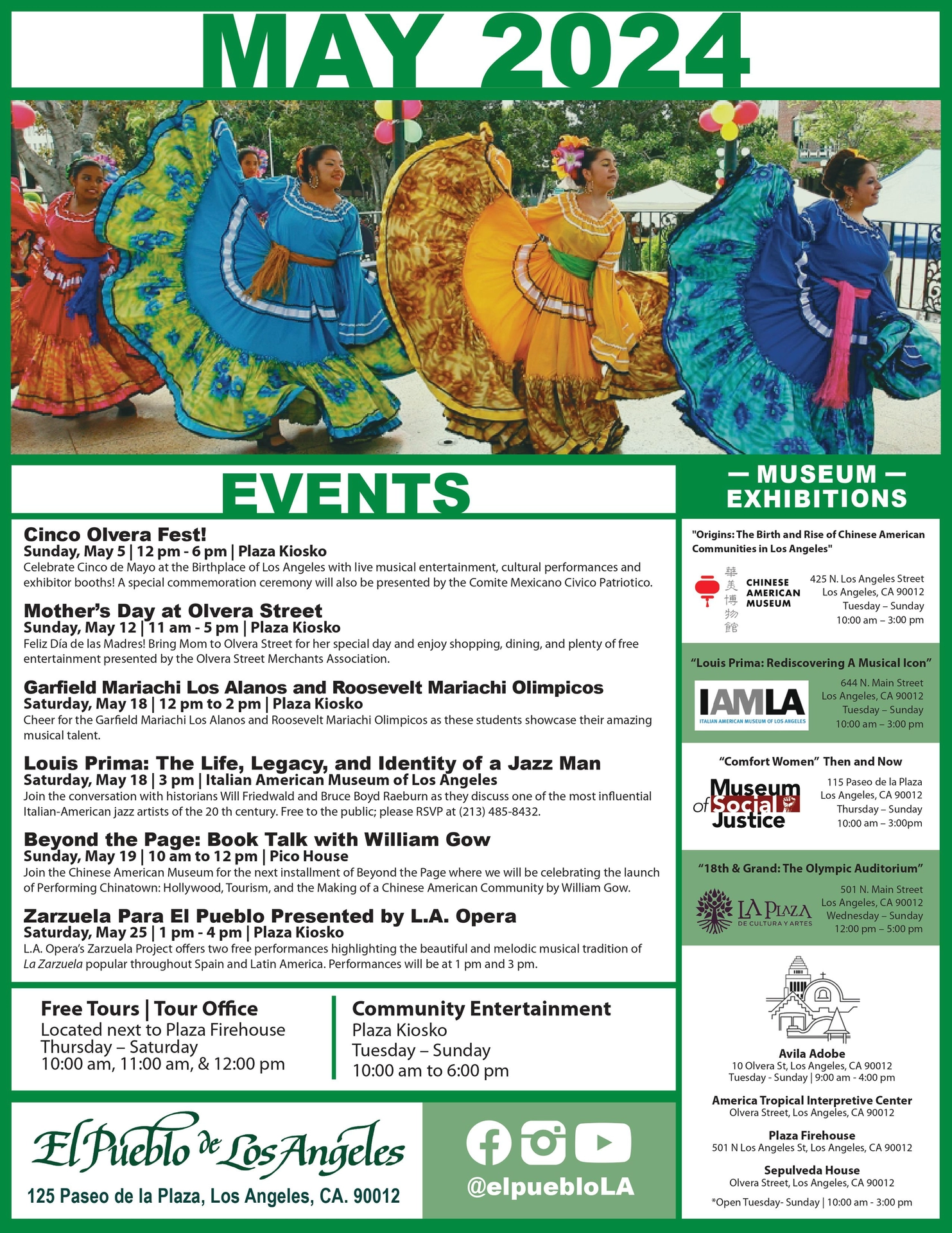 El Pueblo May 2024 Events Calendar