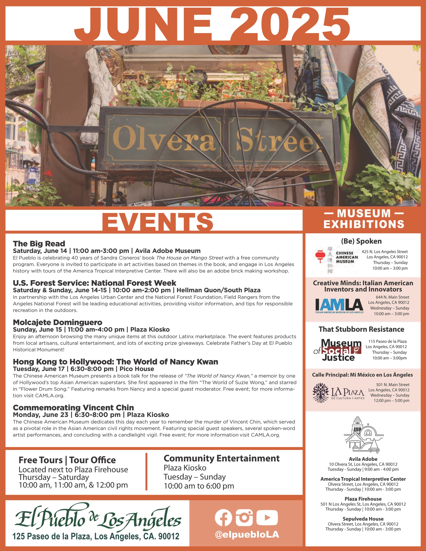 El Pueblo Events Poster June 2025